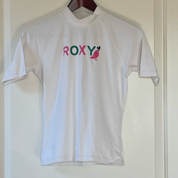 Roxy White Short Sleeve Rash Guard - Picture 2 of 7